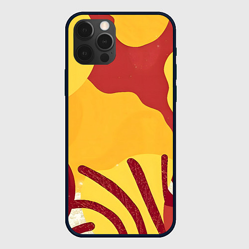 Чехол iPhone 12 Pro Max Жаркий африканский паттерн / 3D-Черный – фото 1