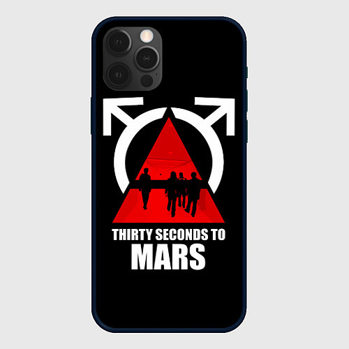 Чехол iPhone 12 Pro Max 30 Seconds to Mars - poster / 3D-Черный – фото 1