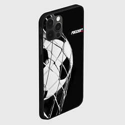 Чехол для iPhone 12 Pro Max Футбольный мяч в сетке ворот, цвет: 3D-черный — фото 2