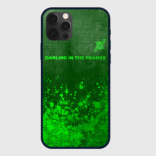 Чехол iPhone 12 Pro Max Darling in the FranXX - green gradient посередине / 3D-Черный – фото 1