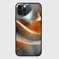 Чехол для iPhone 12 Pro Max Объемная волнистая блестящая текстура, цвет: 3D-черный