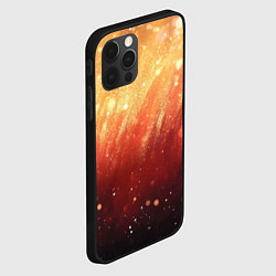 Чехол для iPhone 12 Pro Max Желто-красная текстура блестящая, цвет: 3D-черный — фото 2