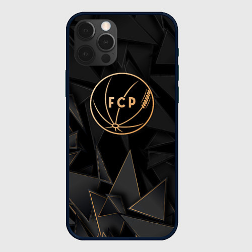 Чехол iPhone 12 Pro Max Porto golden poly / 3D-Черный – фото 1