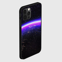 Чехол для iPhone 12 Pro Max Планета и неоновое свечение, цвет: 3D-черный — фото 2