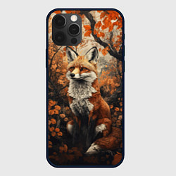 Чехол iPhone 12 Pro Max Лис в лесной чаще