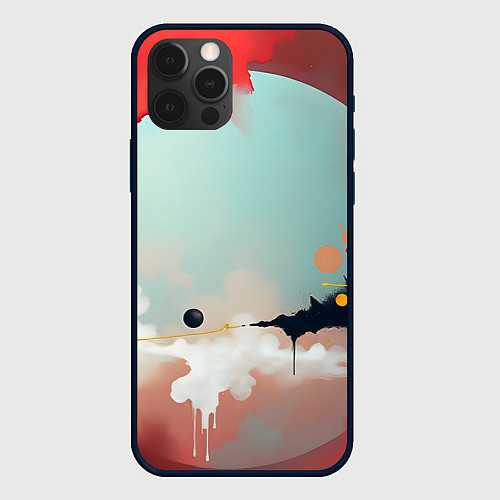 Чехол iPhone 12 Pro Max Сюрреалистичная абстракция / 3D-Черный – фото 1