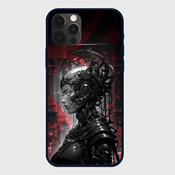 Чехол для iPhone 12 Pro Max Футуристичная кибернетическая жница, цвет: 3D-черный