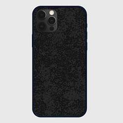 Чехол для iPhone 12 Pro Max Угольный серый однотонный текстурированный, цвет: 3D-черный