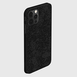 Чехол для iPhone 12 Pro Max Угольный серый однотонный текстурированный, цвет: 3D-черный — фото 2