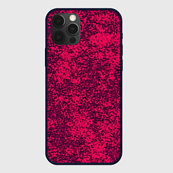 Чехол для iPhone 12 Pro Max Насыщенный розовый текстура, цвет: 3D-черный