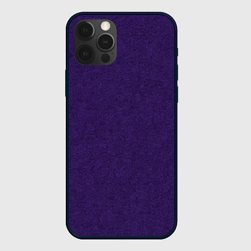 Чехол iPhone 12 Pro Max Насыщенный фиолетовый однотонная текстура / 3D-Черный – фото 1