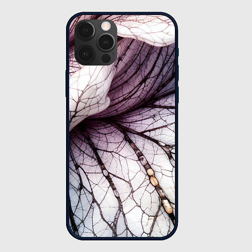 Чехол iPhone 12 Pro Max Раскрытый цветок / 3D-Черный – фото 1