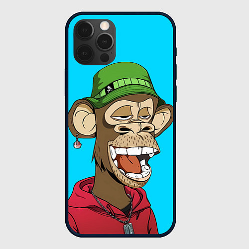 Чехол iPhone 12 Pro Max NFT smile ape / 3D-Черный – фото 1