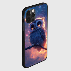Чехол для iPhone 12 Pro Max Совушка и полумесяц, цвет: 3D-черный — фото 2