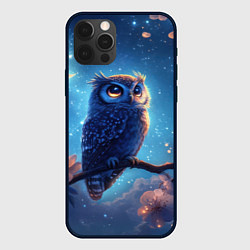 Чехол iPhone 12 Pro Max Сова на фоне ночного неба