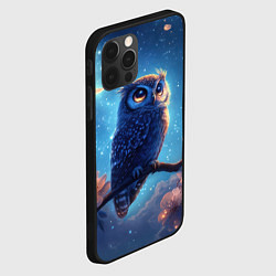 Чехол для iPhone 12 Pro Max Сова на фоне ночного неба, цвет: 3D-черный — фото 2