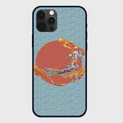 Чехол для iPhone 12 Pro Max Рыба карпы кои, цвет: 3D-черный