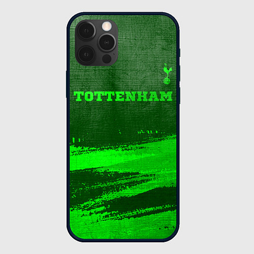 Чехол iPhone 12 Pro Max Tottenham - green gradient посередине / 3D-Черный – фото 1
