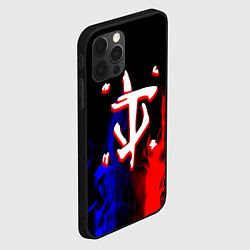 Чехол для iPhone 12 Pro Max Doom flame neon, цвет: 3D-черный — фото 2