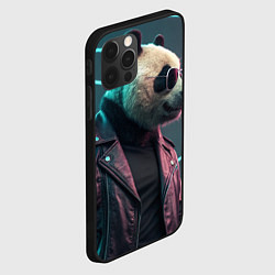 Чехол для iPhone 12 Pro Max Cyberpunk panda, цвет: 3D-черный — фото 2