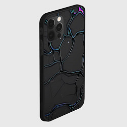 Чехол для iPhone 12 Pro Max Плита хай-тек текстура, цвет: 3D-черный — фото 2