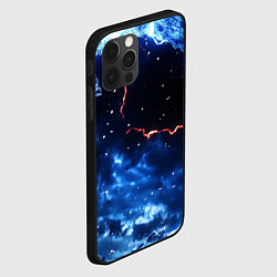 Чехол для iPhone 12 Pro Max Звезды и молнии в разломе плит, цвет: 3D-черный — фото 2