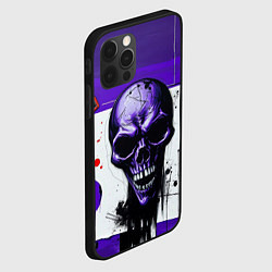 Чехол для iPhone 12 Pro Max Пурпурный зловещий череп, цвет: 3D-черный — фото 2