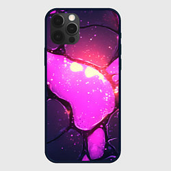Чехол iPhone 12 Pro Max Розовая текстура разлом плит