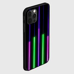 Чехол для iPhone 12 Pro Max Color Purple green pink, цвет: 3D-черный — фото 2