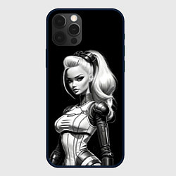 Чехол iPhone 12 Pro Max Барби - киберпанк нейроарт