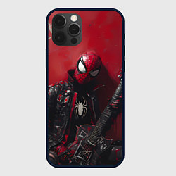 Чехол для iPhone 12 Pro Max Человек-паук гитарист, цвет: 3D-черный