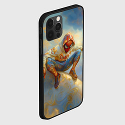 Чехол для iPhone 12 Pro Max Человек - паук в облаках, цвет: 3D-черный — фото 2