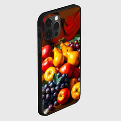 Чехол для iPhone 12 Pro Max Фруктовый натюрморт, цвет: 3D-черный — фото 2