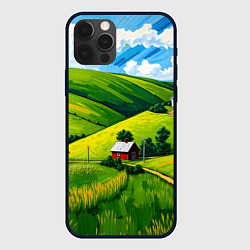 Чехол для iPhone 12 Pro Max Русская деревенька, цвет: 3D-черный