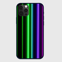 Чехол для iPhone 12 Pro Max Neon lines, цвет: 3D-черный