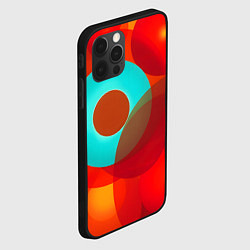 Чехол для iPhone 12 Pro Max Оптическая абстракция с кругами, цвет: 3D-черный — фото 2