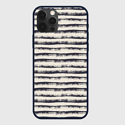 Чехол для iPhone 12 Pro Max Тёмные полосы на светлом, цвет: 3D-черный