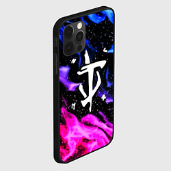Чехол для iPhone 12 Pro Max Doom flame neon, цвет: 3D-черный — фото 2