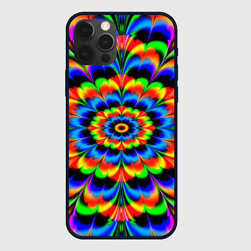 Чехол iPhone 12 Pro Max Оптические иллюзии психоделика / 3D-Черный – фото 1