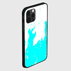 Чехол для iPhone 12 Pro Max Голубой огонь текстура, цвет: 3D-черный — фото 2