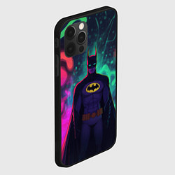 Чехол для iPhone 12 Pro Max Бэтмен красочное небо, цвет: 3D-черный — фото 2