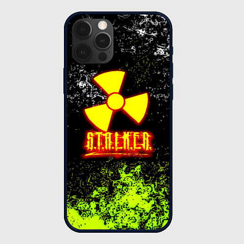 Чехол iPhone 12 Pro Max Stalker брызги красок / 3D-Черный – фото 1