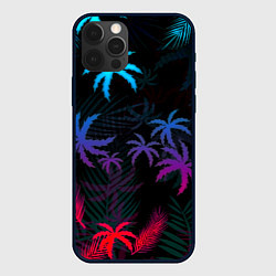 Чехол для iPhone 12 Pro Max Тропики градиент, цвет: 3D-черный