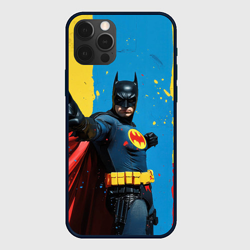 Чехол iPhone 12 Pro Max Бэтмен предупреждает / 3D-Черный – фото 1