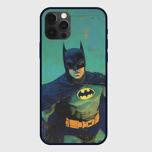 Чехол iPhone 12 Pro Max Злой Бэтмен / 3D-Черный – фото 1