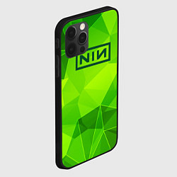 Чехол для iPhone 12 Pro Max Nine Inch Nails green poly, цвет: 3D-черный — фото 2