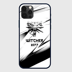 Чехол для iPhone 12 Pro Max Ведьмак stripes, цвет: 3D-черный