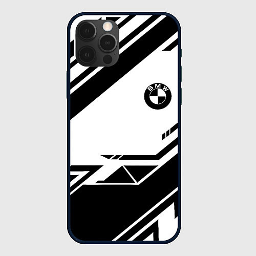 Чехол iPhone 12 Pro Max BMW geometry black / 3D-Черный – фото 1