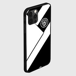 Чехол для iPhone 12 Pro Max Манчестер Юнайтед геометрия, цвет: 3D-черный — фото 2