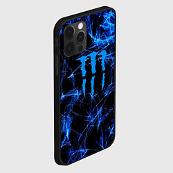 Чехол для iPhone 12 Pro Max Monster energy искры дымы, цвет: 3D-черный — фото 2